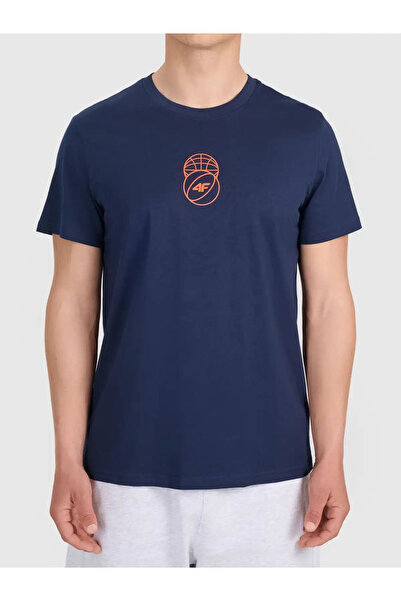 4F Tricou esențial pentru bărbați, 100% bumbac, stil sport, bleumarin, croial...
