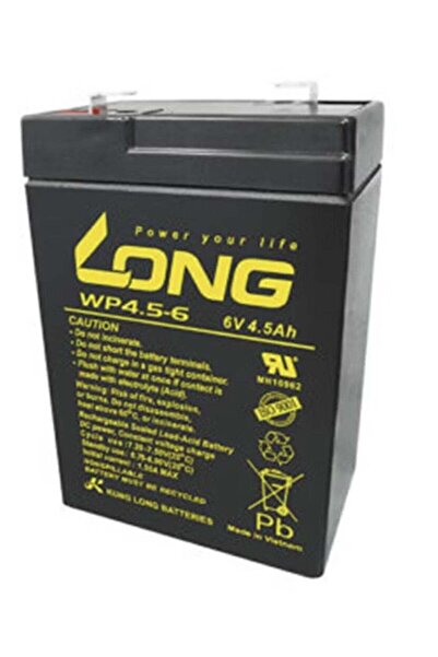 Generic Brand Long (Long) Dry Rechargeable Battery - 6 Volt, 4.5 Amps (Wp4.5-6)