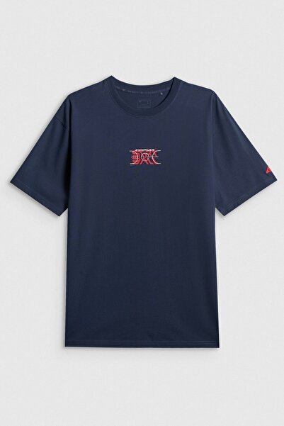 4F Tricou esențial din bumbac, stil sport, pentru bărbați, croială lejeră, bl...