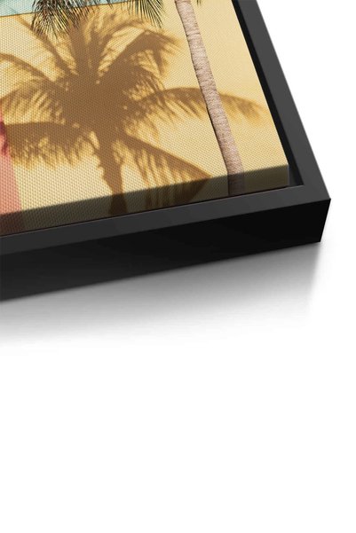 Jasmine Art Retro Palm Tree Nature Wall Art | Portrait Framed Canvas Print | Luxury Modern Botanical Decor for Living Room