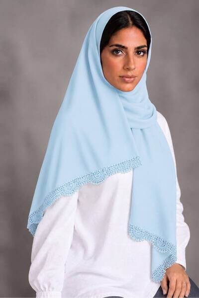 Veil Designer طرحة تركي بشغل اويه مع كوروشيه بقماش ياباني علي الطرفين المقاس ...