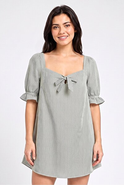 Brave Soul Women Micro Stripe Mini Dress, Multicolor