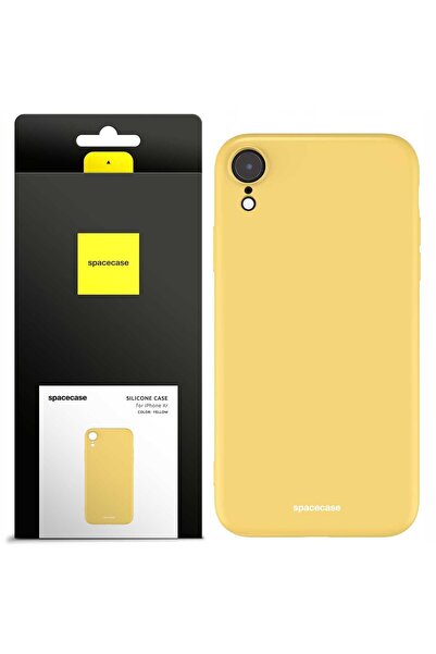 spacecase Husă de silicon iPhone Xr galbenă