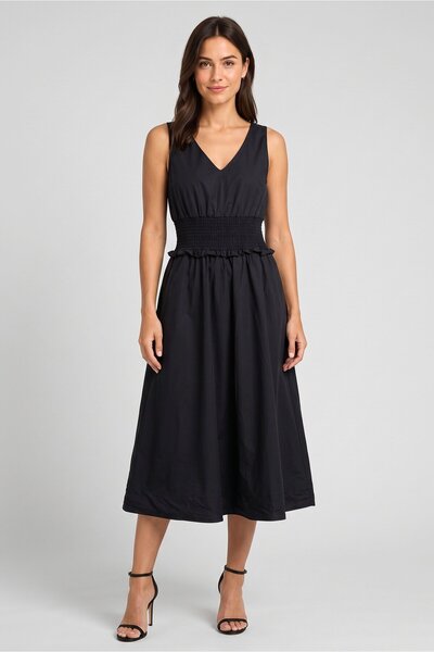 Badgley Mischka Women Solid Maxi Dress, Black