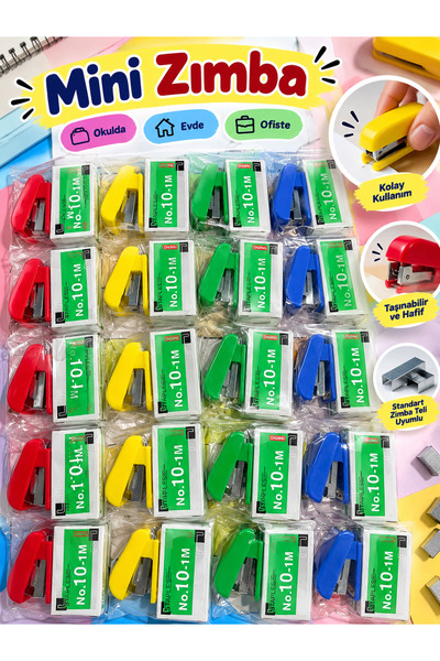 Genel Markalar Mini Zımba – 4'lü Renkli Set