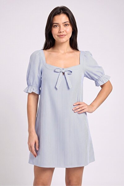 Brave Soul Women Micro Stripe Mini Dress, Multicolor