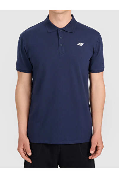 4F Tricou polo pentru bărbați, 100% bumbac, croială regulară, albastru marin,...