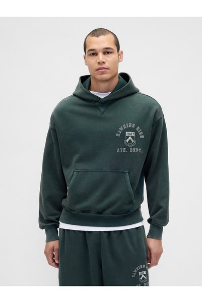 GAP Erkek Koyu Yeşil Stranger Things Yetişkin Sweatshirt