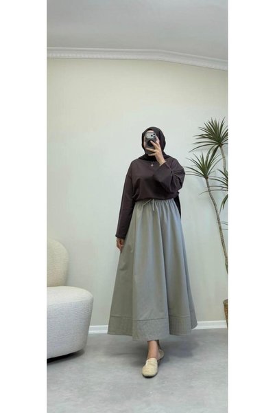 RMG BUTİK Ribbed Skirt