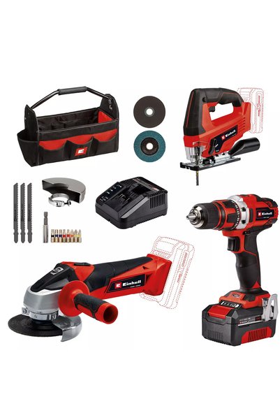 Einhell Expert TE-TK 18/3 Li Kit (JS+CD+AG), Akülü Alet Seti 4257241