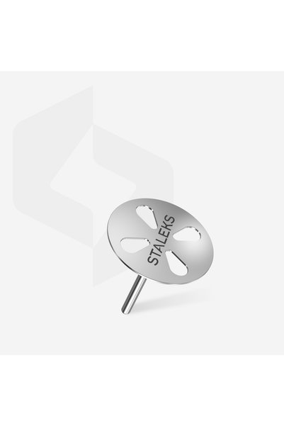 staleks pro قرص بودوديسك إل للباديكير مقاس 25 مم - قاعدة معدنية من الفولاذ المقاوم للصدأ للأدوات القابلة للاستخدام مرة واحدة