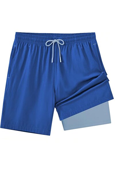 Zoofly Mens Swim Trunks 2 in 1 Swim Shorts Quick Dry Board Shorts with Compre...
