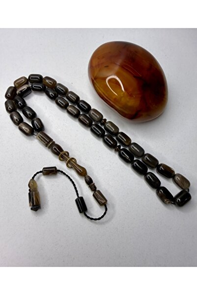 İskenderun Tesbihcilik 7.7 /11.9 mm Capsule Cut Buffalo Horn Prayer Beads