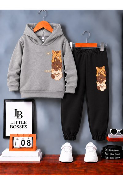 LB little bosses Winter Children's Tracksuit Unisex (Cats)