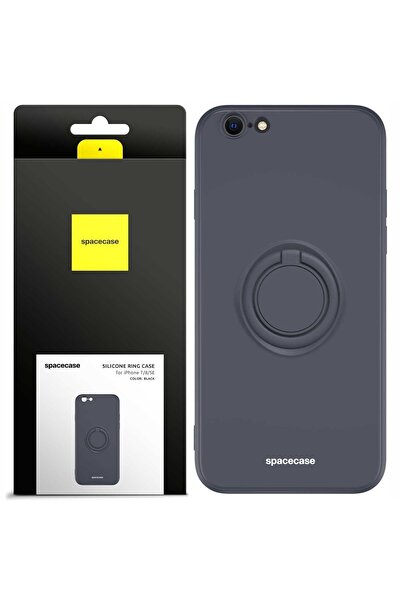 spacecase Inel de silicon iPhone 7/8/SE negru