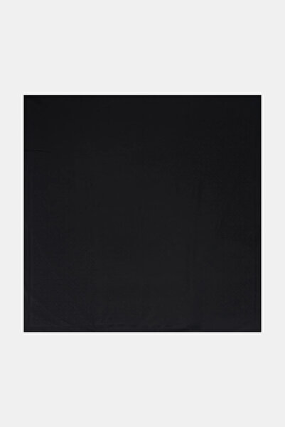 Kayra Patterned Cotton Viscose Scarf Black
