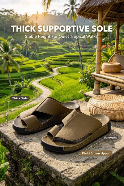 Elite Foot Hub شباشب رجالية كاجوال – نعل سميك وداعم مع ارتفاع ثابت – جزء علوي...
