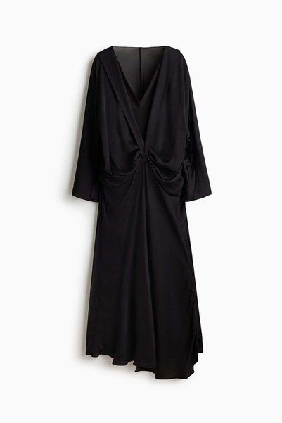 H&M Draped satin dress