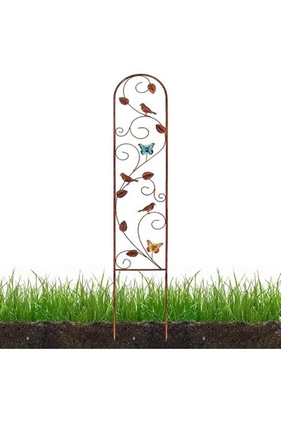HASTHIP 153 * 28cm Metal Garden Trellis for Climbing Plants, Cast Iron