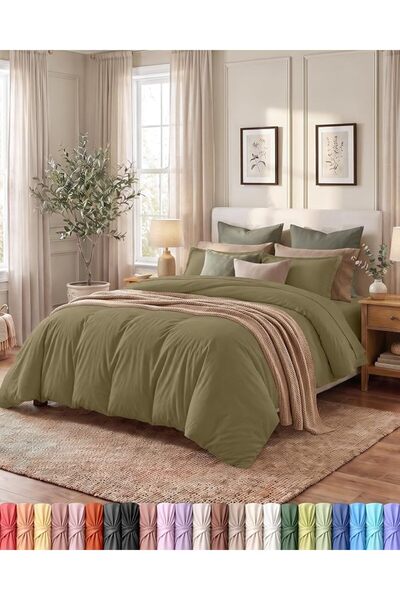 Utopia Bedding طقم غطاء لحاف مقاس توين - غطاء لحاف واحد مع غطاء وسادة واحد - ...