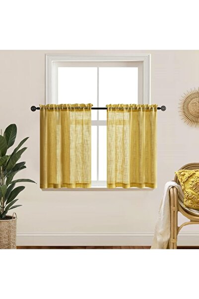 XTMYI Off White Small Window Curtains for Bedroom 2 Panels Set Short Tier Caf...