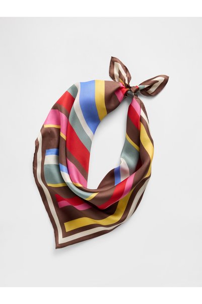 GAP Kadın Çok Renkli 100% İpek Oversized Bandana