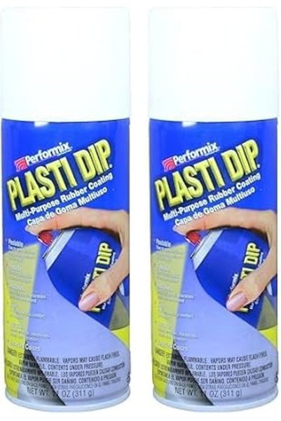 Plasti رذاذ طلاء مطاطي - 11207-6 - 11 أونصة، أبيض