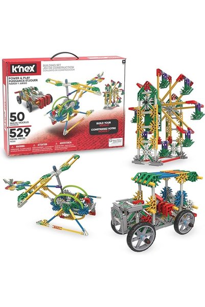 K'nex مجموعة بناء كنيكس إيمجين: باور آند بلاي المزودة بمحركات - 529 قطعة، مجم...