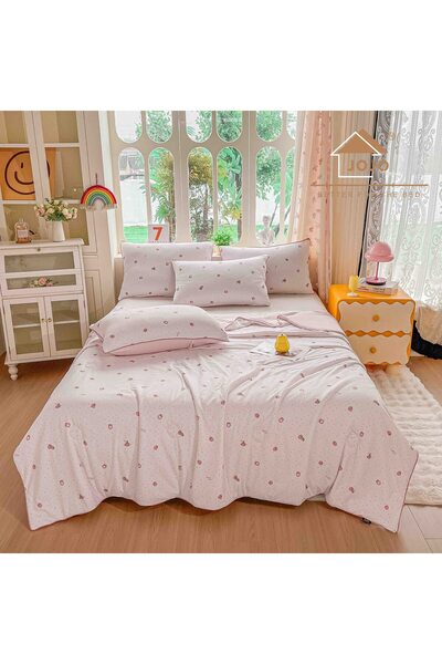 JOJO HOME Set de lenjerie de pat cool, JOJO HOME, 3 piese, 100% bumbac, 200X2...