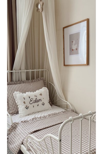 Tly Home Textiles طقم غطاء لحاف أطفال بني بوتيكار 100% قطن 3 قطع 100×150 سم