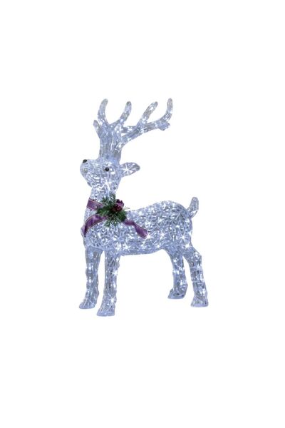 Noname Luminous Christmas deer figure with 80 LEDs, 80 cm, silver