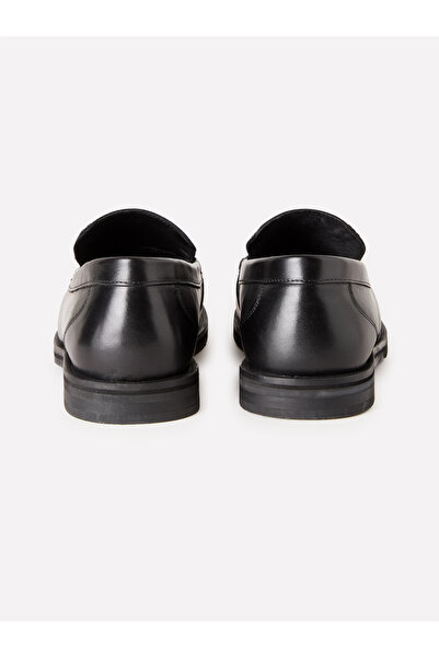 Sisley Erkek Siyah %100 Deri Parlak Loafer