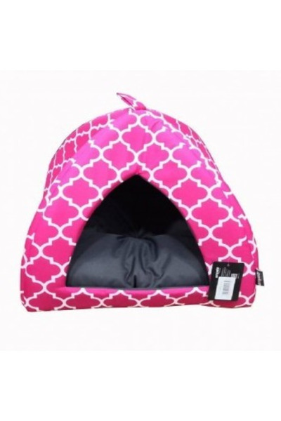 Empets Igloo House With Cushion Modern[Dimension - 43X43X35Cm, Texture - Prin...