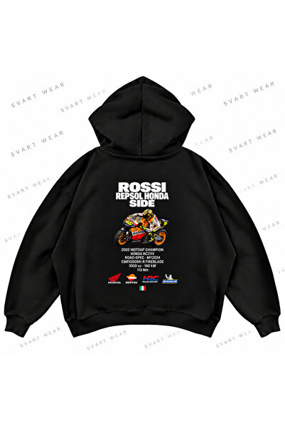 SVART WEAR Valentino Rossi · Honda Rc211V · 2002 Graphic Printed Oversize Box...