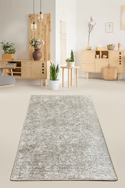 Asi Home Covor Hol Suolo, 60x140 cm, 100% Poliester, Bej, Antiderapant, Lavabil,