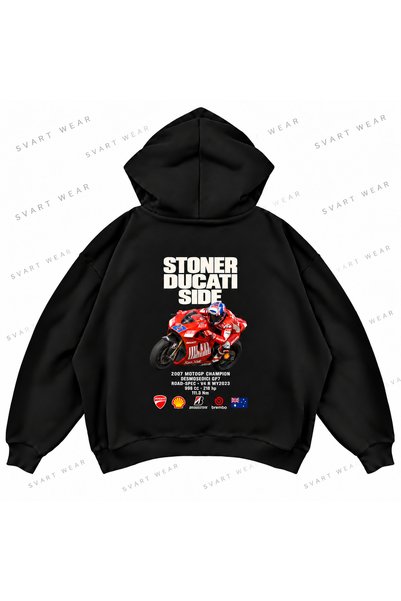 SVART WEAR كاسي ستونر · دوكاتي ديموزيديسي جي بي 7 · 2007 سترة بقلنسوة كبيرة ا...