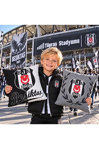 Beşiktaş Lisanslı Bandrollü İç Dolgulu Taraftar Kırlenti 36x36 cm 1 Adet