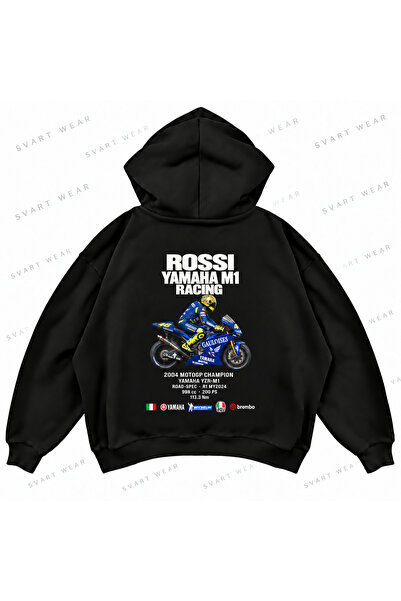 SVART WEAR Valentino Rossi · Yamaha Yzr-M1 · 2004 Printed Black Oversize Boxy...