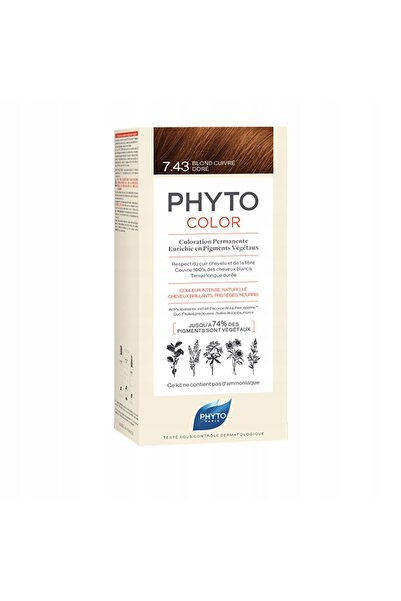 Phyto Vopsea de păr 7.43 Blond Auriu Cupru