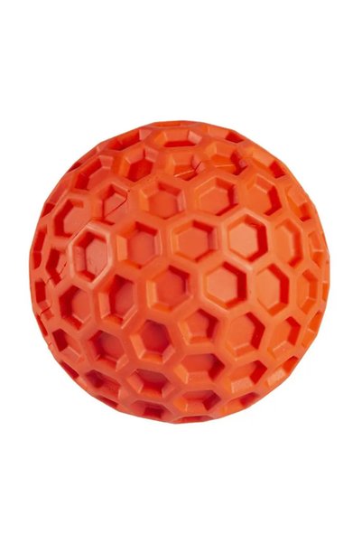 Duvo Plus Duvo+ Rubber Hexagon Ball Squeak 8X8X8Cm, Red