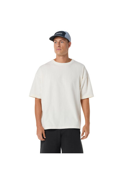 Asics TRACK CLUB HERITAGE RELAXED TEE Erkek Cream/Black Kısa Kollu Tshirt 203...