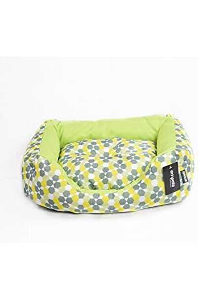 Empets Couch Bed Modern[Dimension - 55X42X16Cm, Texture - Printed Green & Lemon]