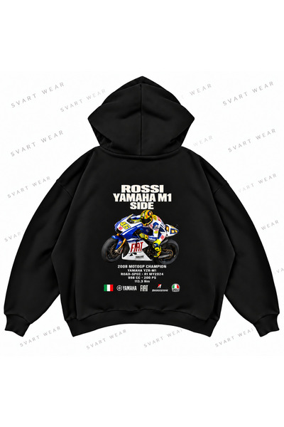 SVART WEAR Valentino Rossi · Yamaha Yzr-M1 · 2008 Graphic Printed Oversize Bo...