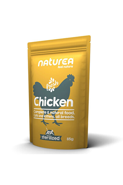 Naturea Hrana umeda pentru pisici sterilizate cu pui, Naturea, 85 g
