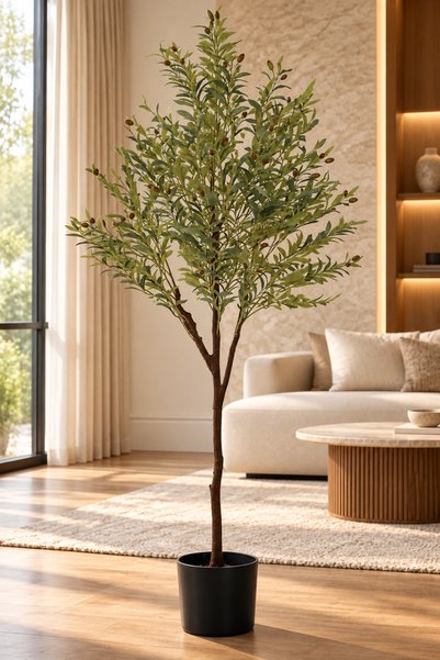 Generic Brand 180 CM / 6 fT Artificial Olive Tree Faux Olive Plant with Reali...