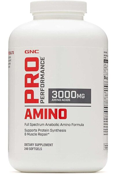 G.N.C GNC Pro Performance Amino 3000mg, Supports Muscle Repair, 240 Softgels