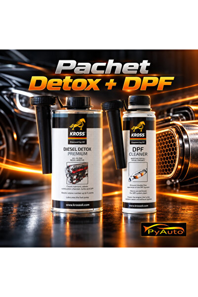 KROSS Pachet : ADITIV DIESEL DETOX PREMIUM - 500 ML + ADITIV CURATARE DPF - 2...