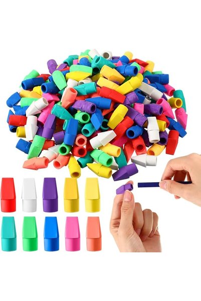 NALACAL Pencil Top Erasers, 100 Pcs Colored Cap Erasers Erasers, Pencil Erase...