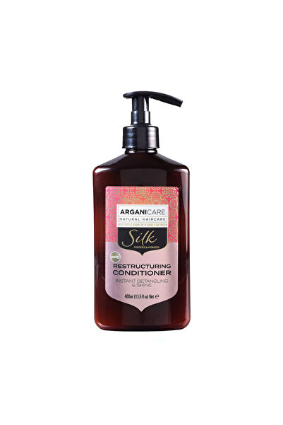 Arganicare Proteină de mătase, Balsam de păr, Descurcător și hrănitor, 400 ml