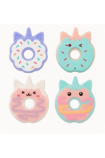 fitto 4 Pieces Assorted Cat Shaped Erasers, Assorted Colors